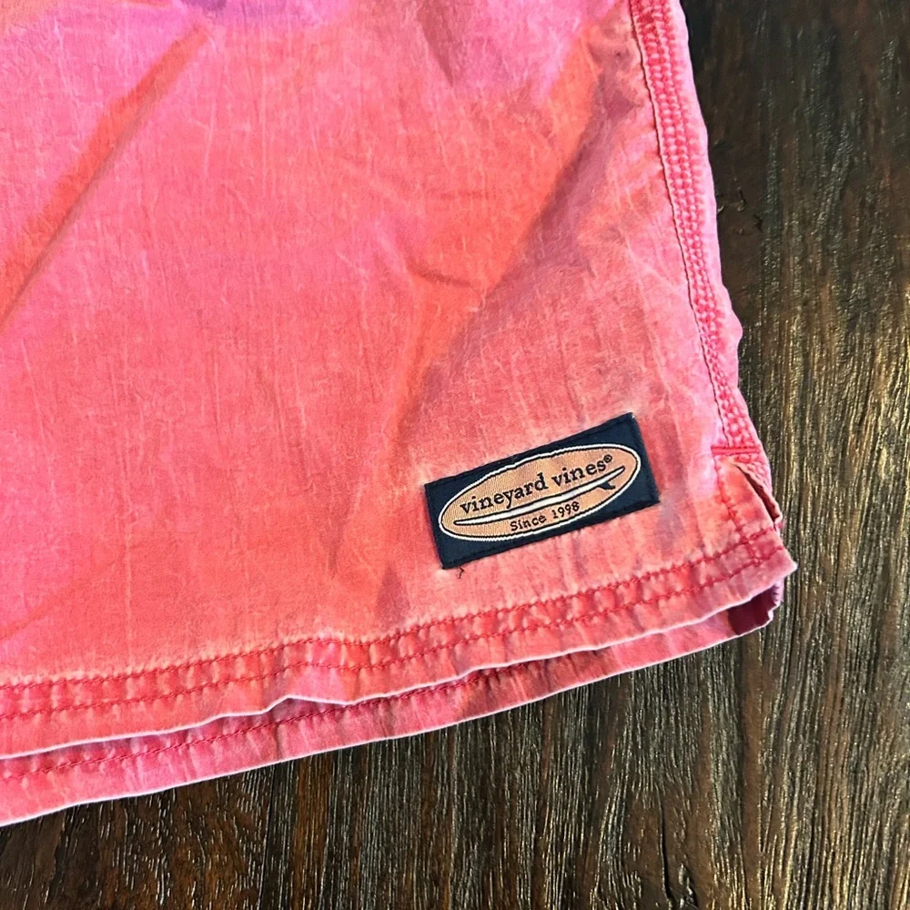 Vineyard Vines Island Trunks- Dusty Coral Red Pull-On 7in Shorts